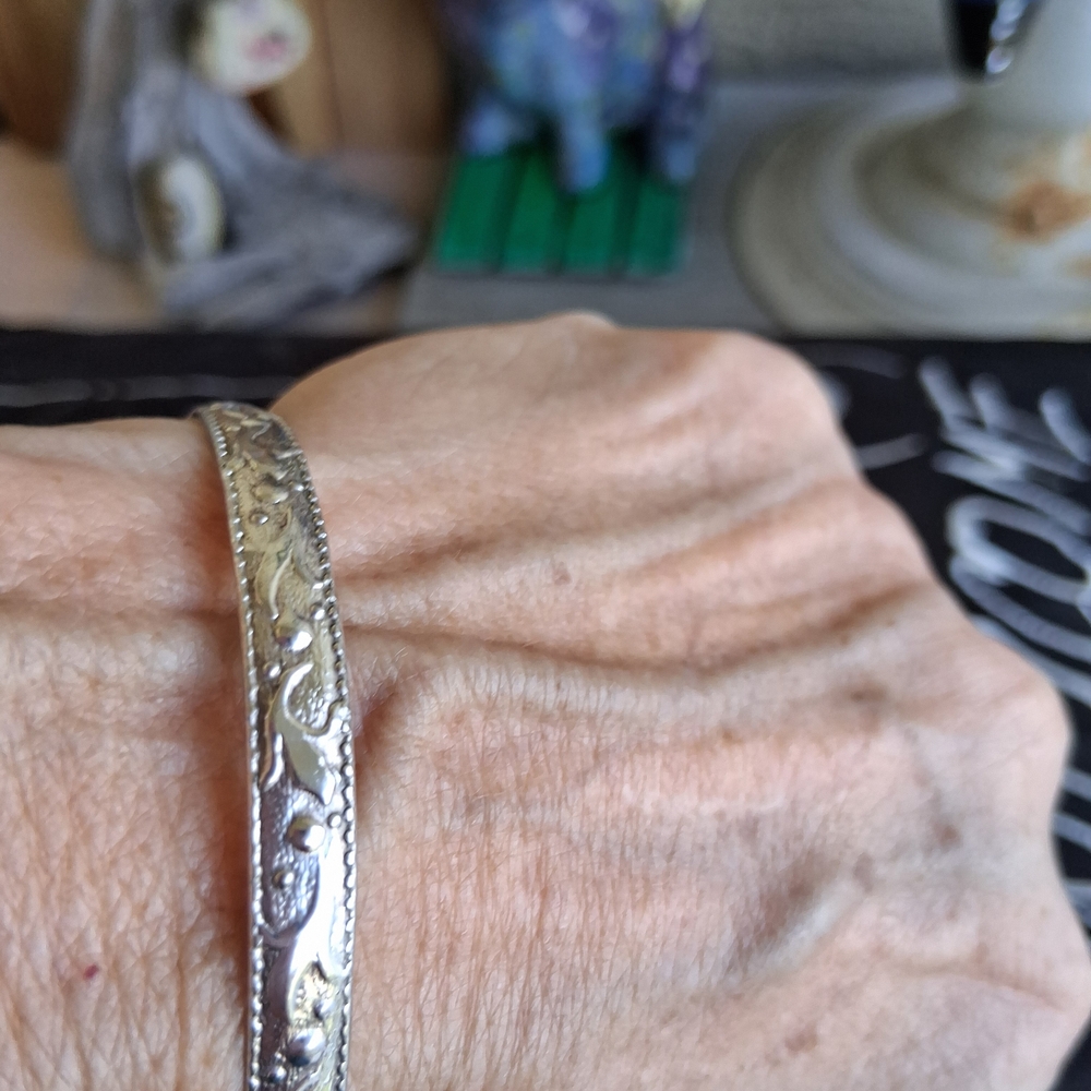 Vintage Sterling Silver 925 Bangle Bracelet